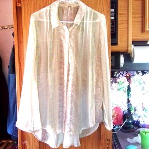 Free People sheer blouse